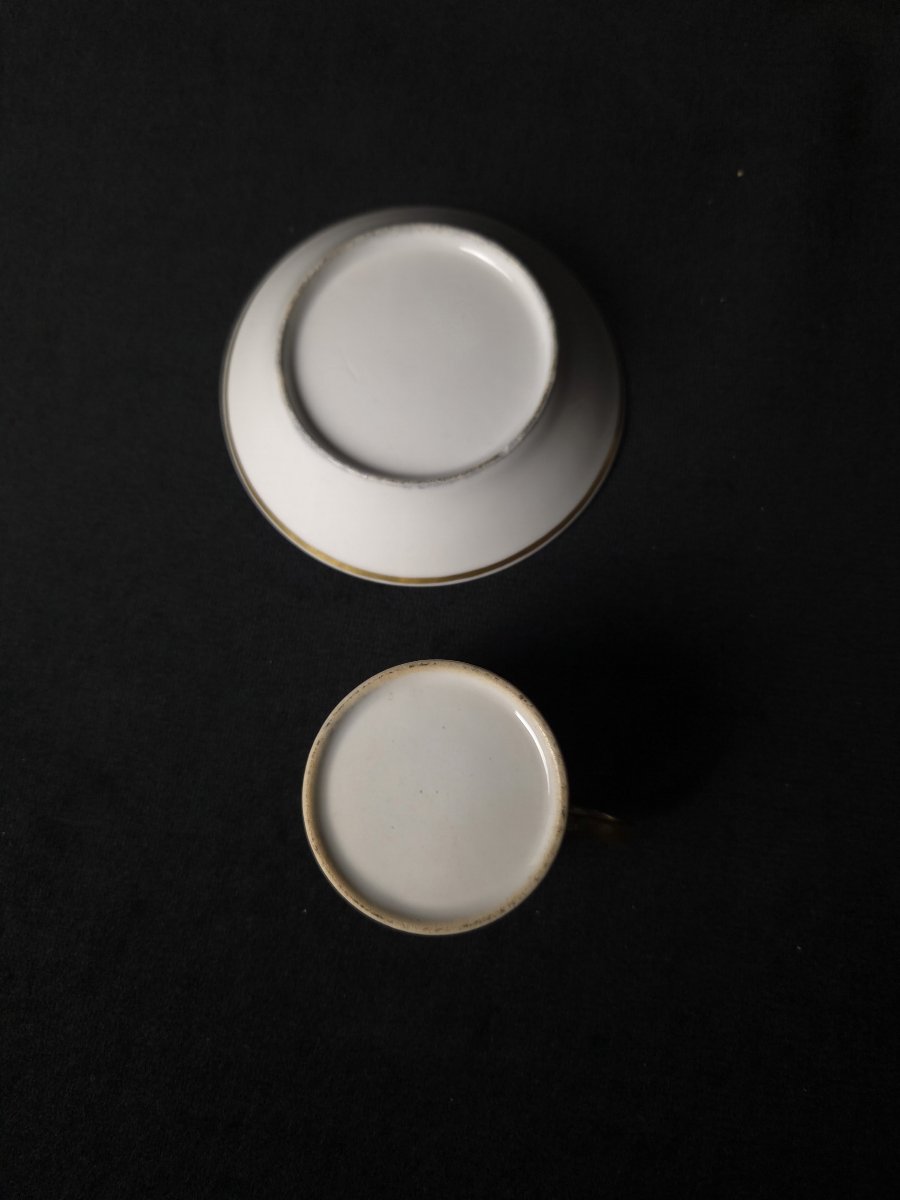 1-litre Cup And Saucer Made Of Paris Porcelain—19th Century-photo-3