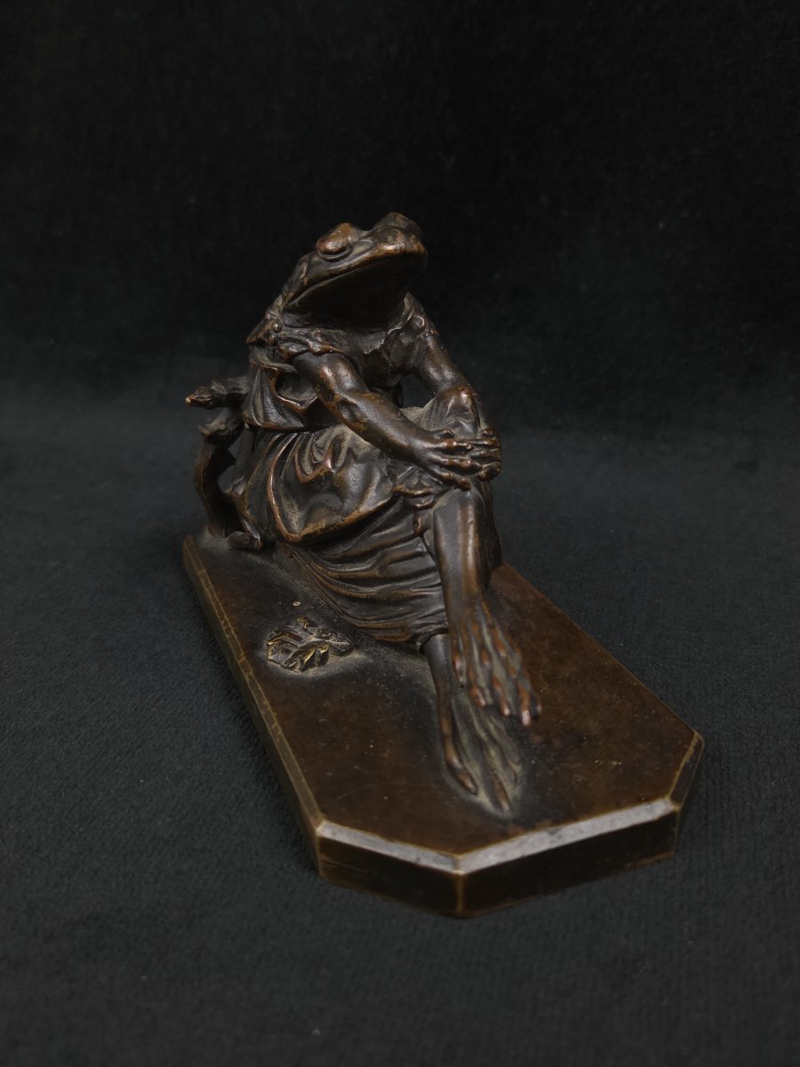 Bronze - Sappho As A Frog - After James Pradier (19th Century)-photo-4