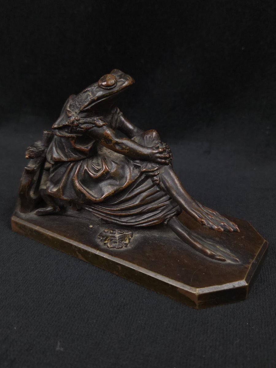 Bronze - Sappho As A Frog - After James Pradier (19th Century)-photo-3