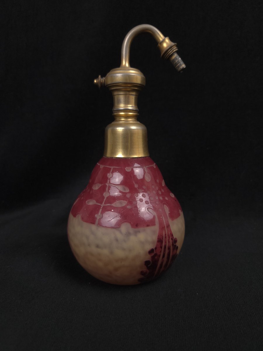 Glass Perfume Bottle - Eglantines Model - French Glass (20th Century)-photo-3