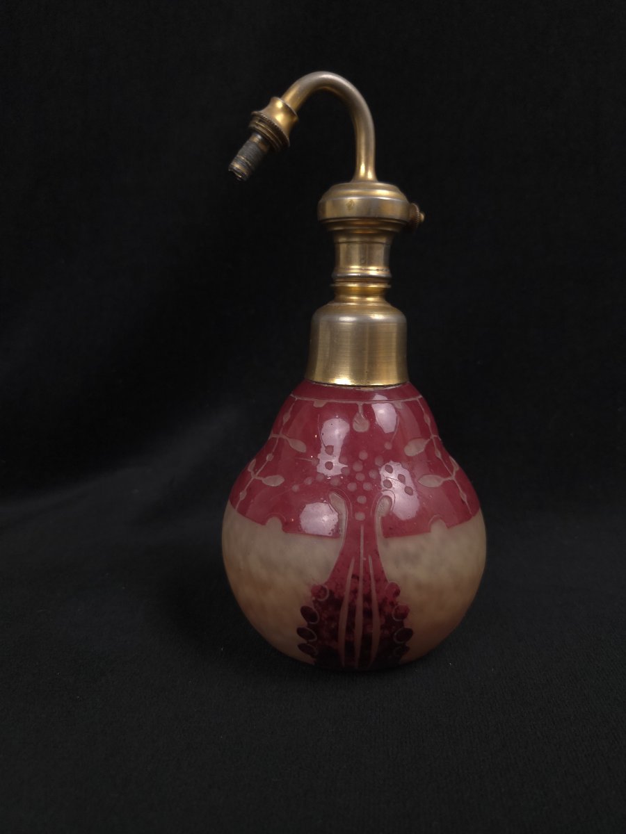 Glass Perfume Bottle - Eglantines Model - French Glass (20th Century)-photo-1