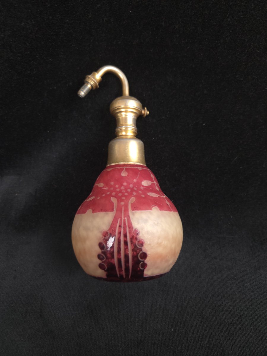 Glass Perfume Bottle - Eglantines Model - French Glass (20th Century)-photo-2