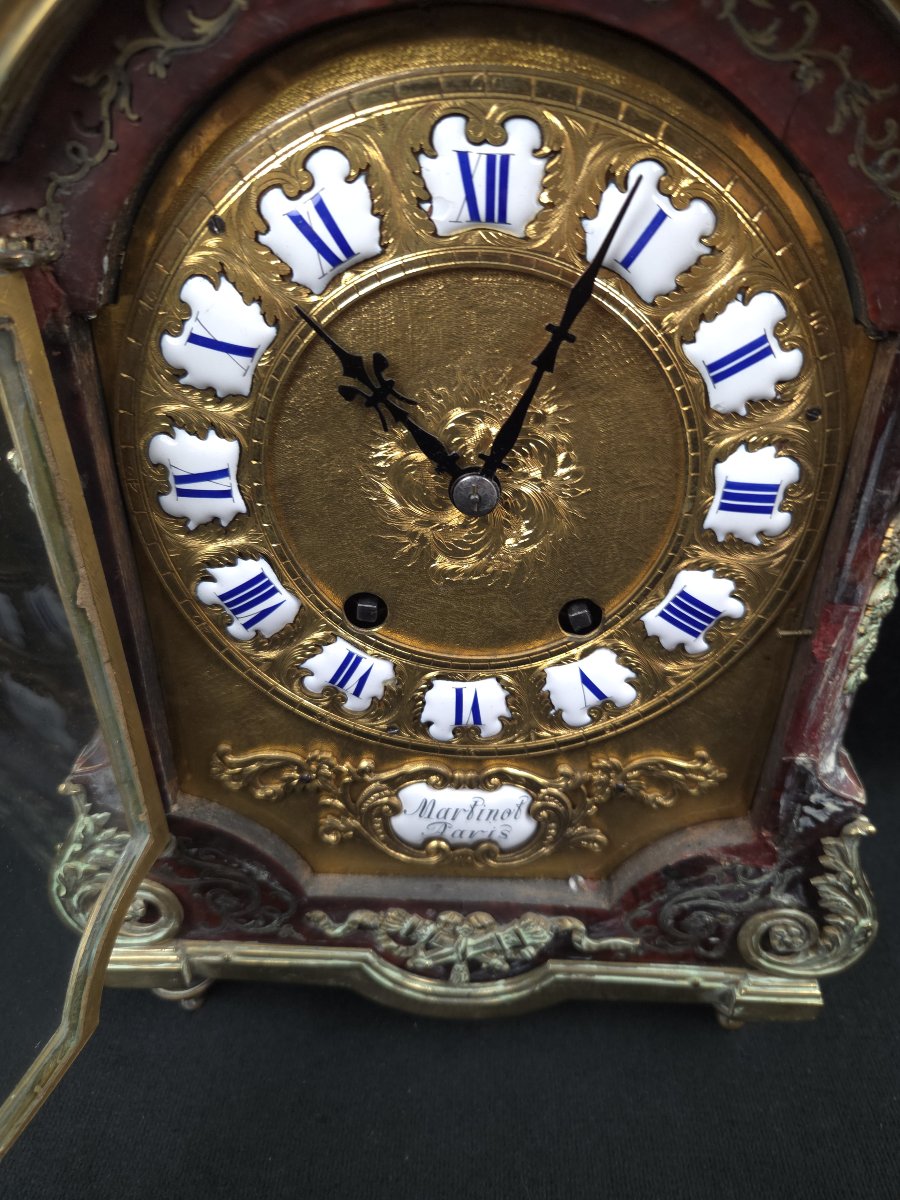 A So-called "religious" Louis XIV-style Clock With Boulle Marquetry (19th Century)-photo-2