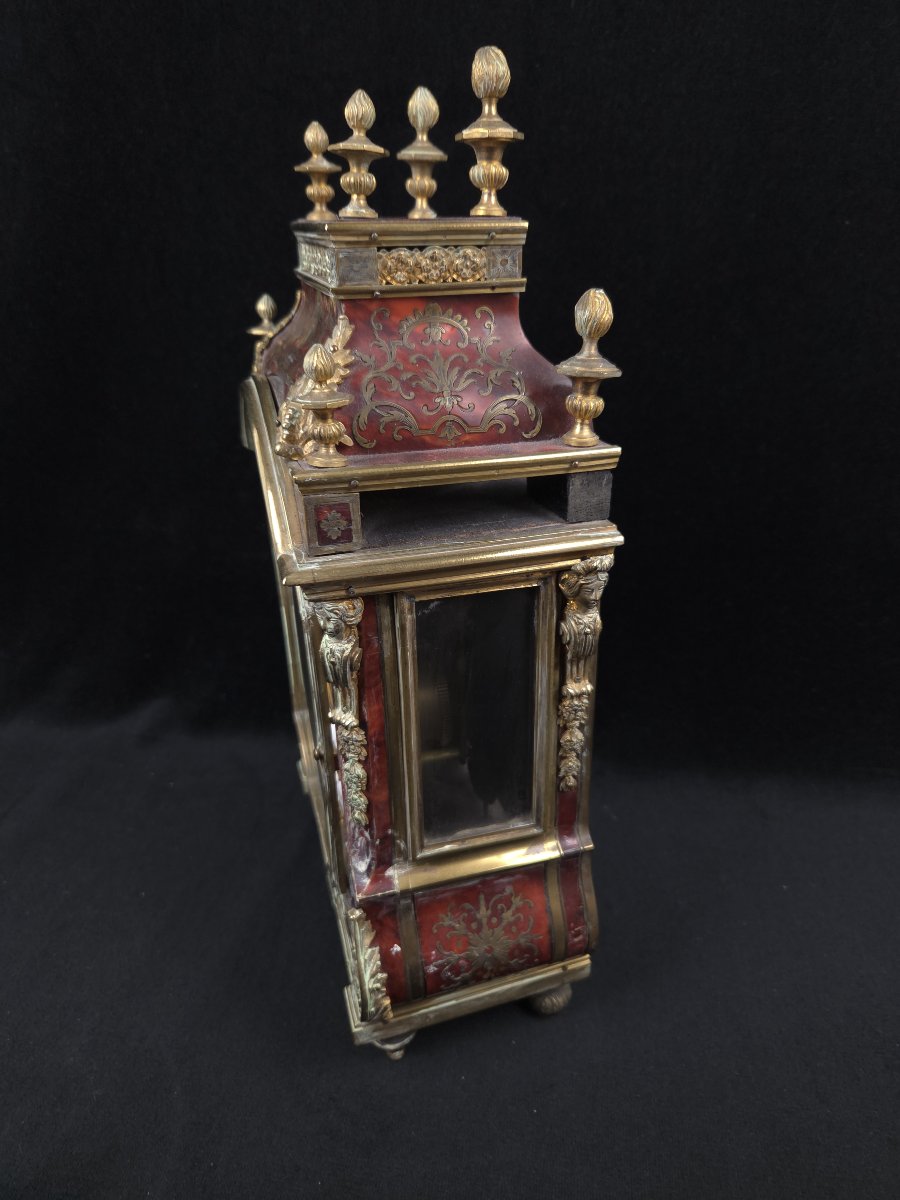 A So-called "religious" Louis XIV-style Clock With Boulle Marquetry (19th Century)-photo-4