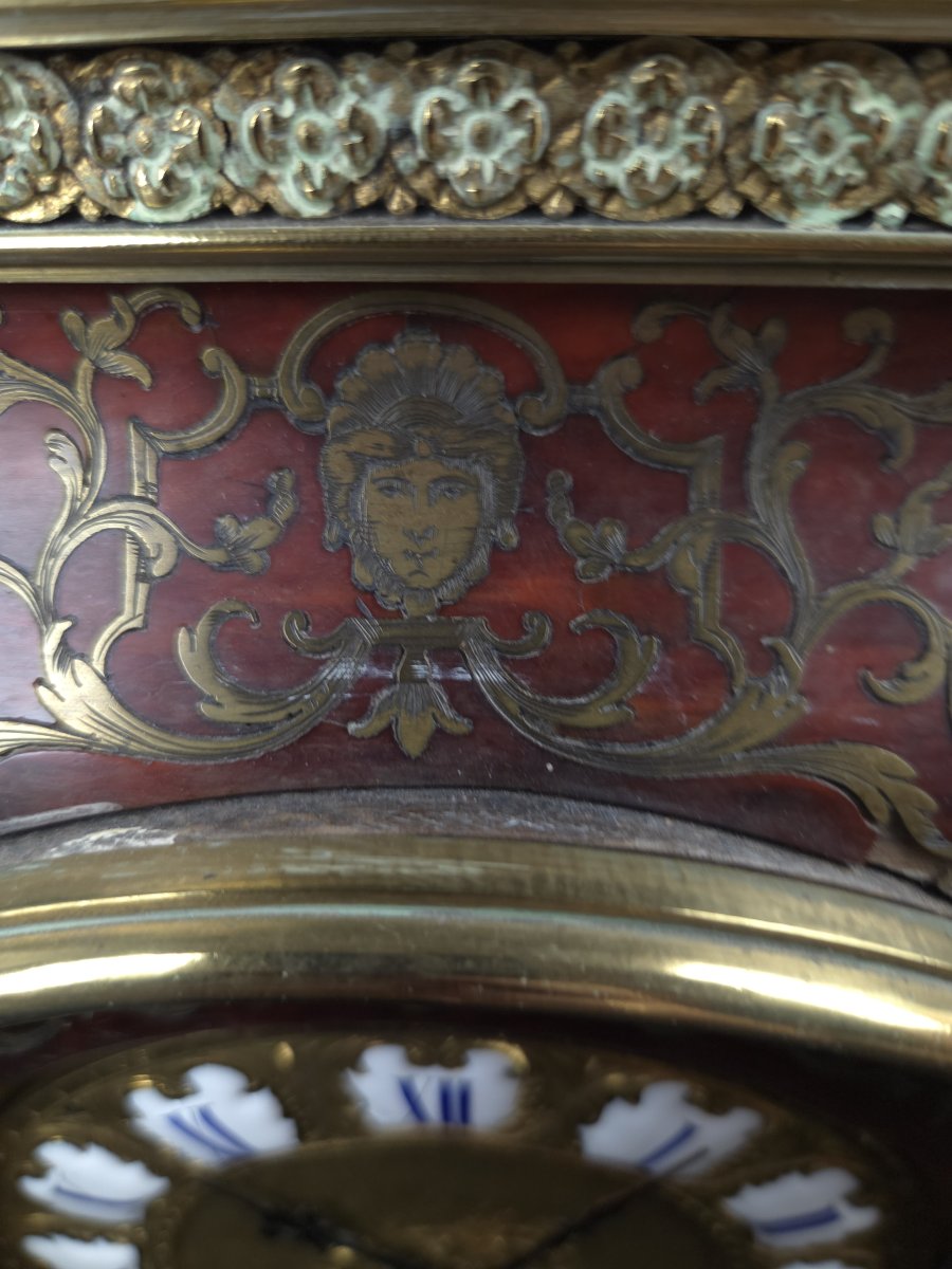 A So-called "religious" Louis XIV-style Clock With Boulle Marquetry (19th Century)-photo-8