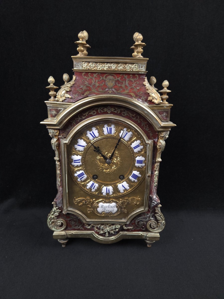 A So-called "religious" Louis XIV-style Clock With Boulle Marquetry (19th Century)