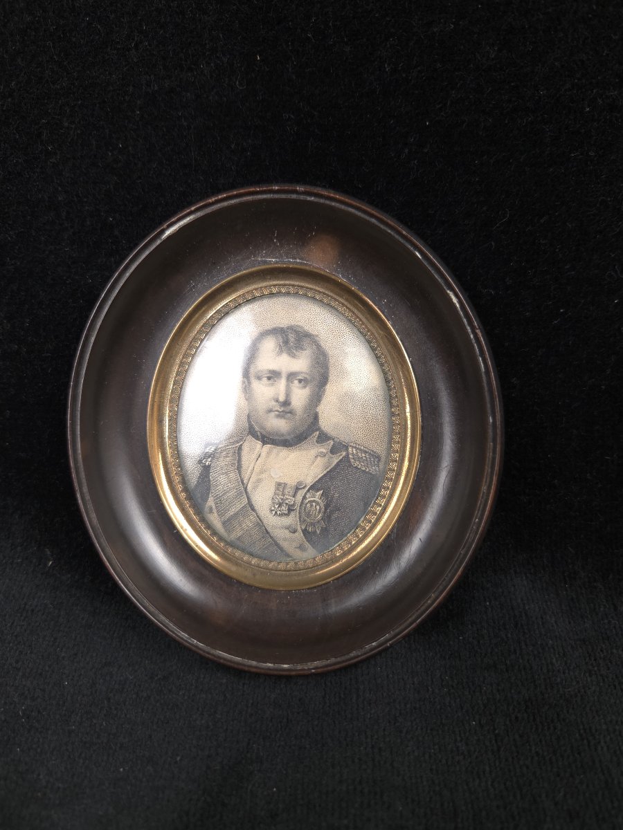 Paire de portraits miniatures - Napoléon Ier et Marie-Louise (XIXe siècle)-photo-3