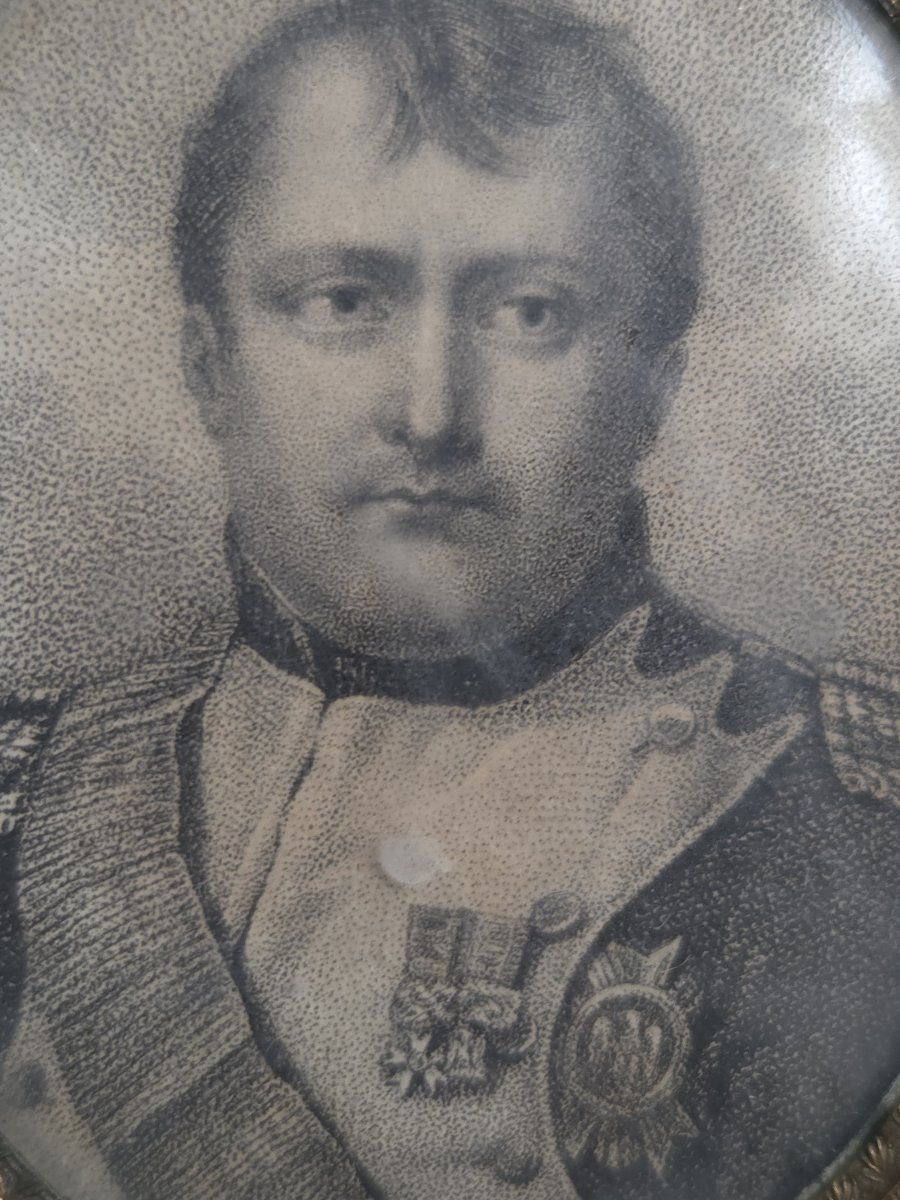 Paire de portraits miniatures - Napoléon Ier et Marie-Louise (XIXe siècle)-photo-4