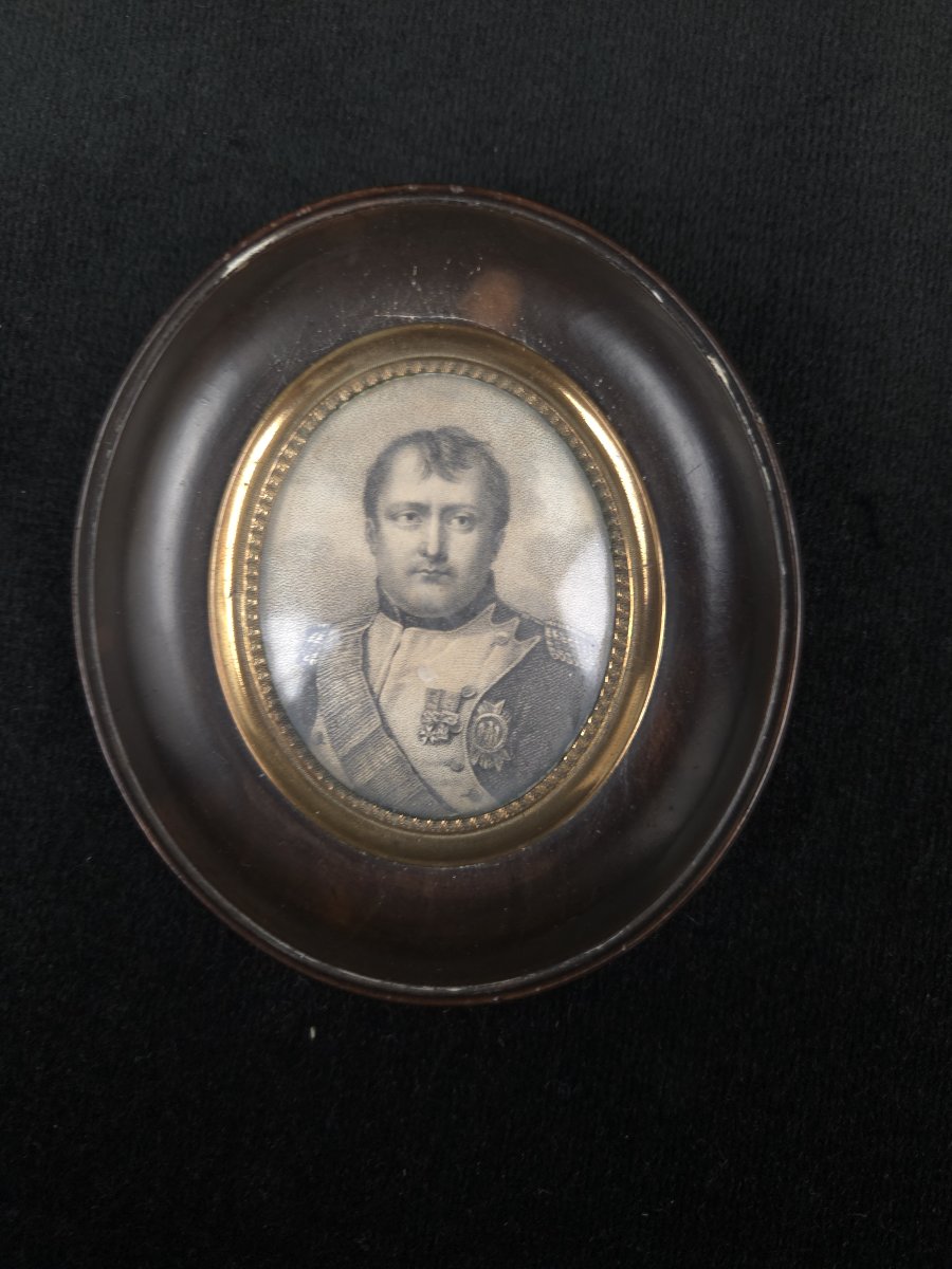 Paire de portraits miniatures - Napoléon Ier et Marie-Louise (XIXe siècle)-photo-3