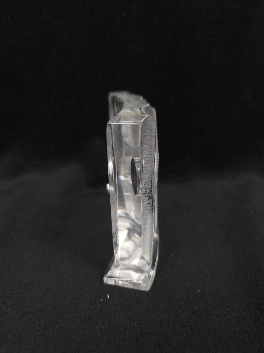 Lalique - Pendulette de bureau - Modèle Chouette en cristal (XXe siècle)-photo-1