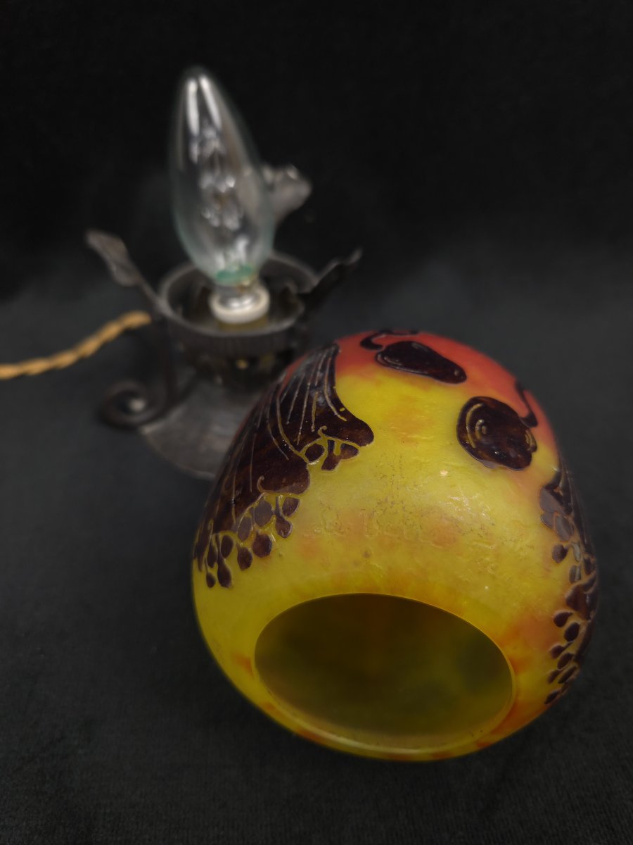Le Verre Français (Schneider) - Veilleuse Art Déco en verre (XXe siècle) -photo-4
