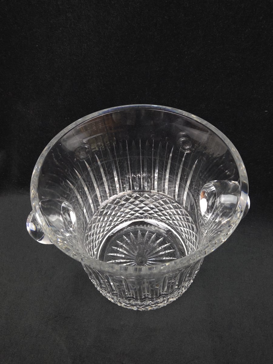 Saint-louis - Large Cut Crystal Champagne Bucket -photo-4