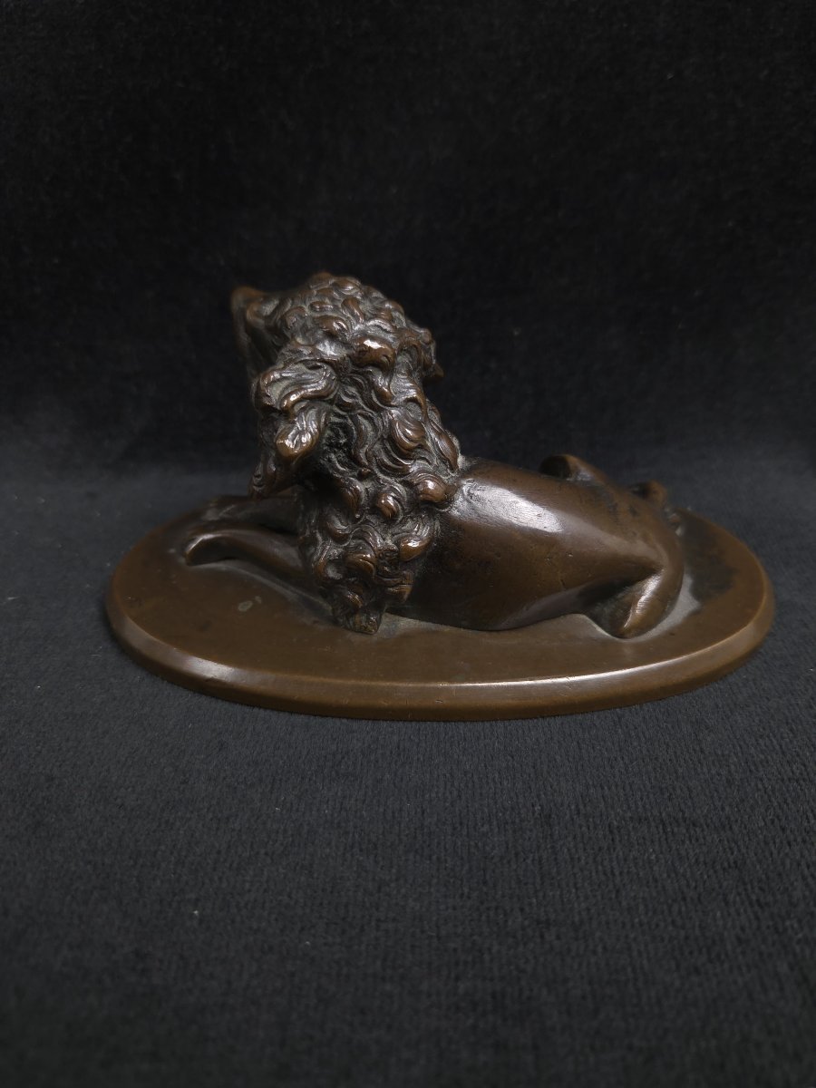 Bronze animalier - Chien de chasse au repos (XXe siècle)-photo-1