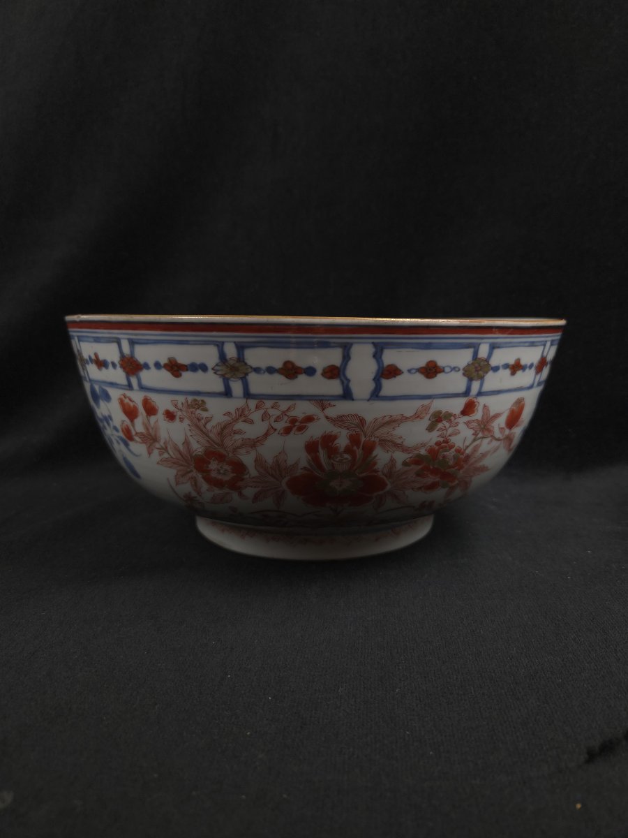 Grand saladier en porcelaine Imari (XIXe siècle)-photo-3