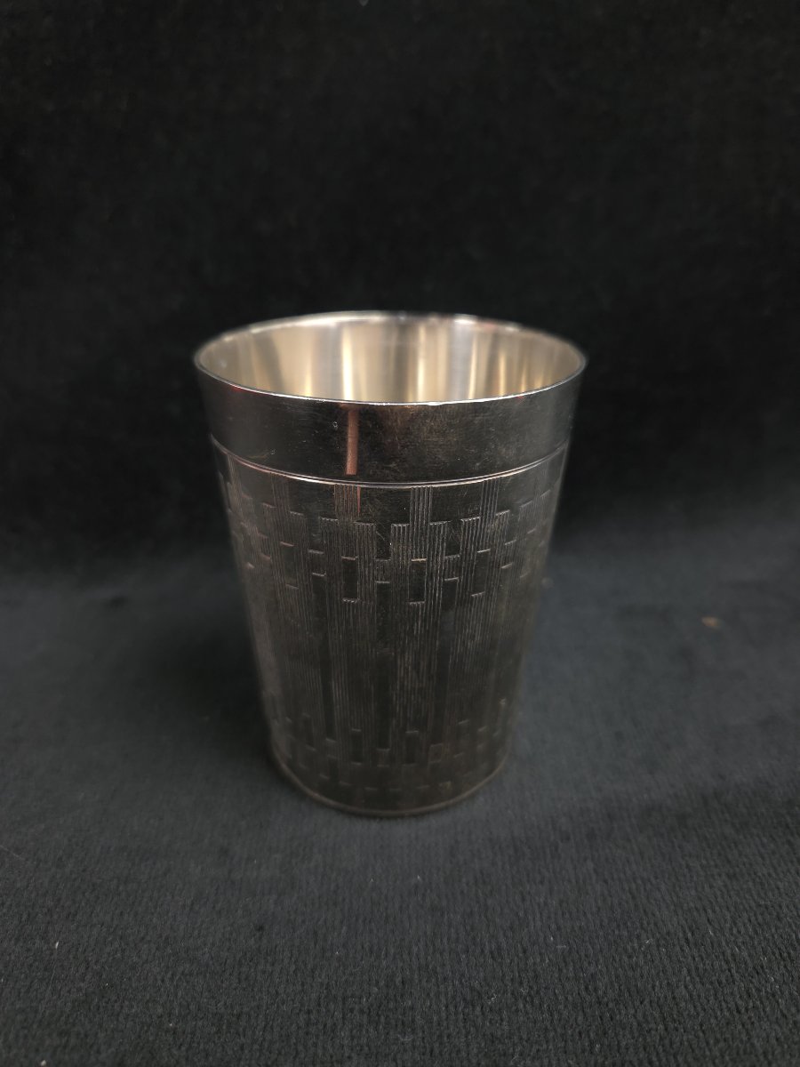 Timbale en argent massif - Art déco - Kirby Beard & Co Paris (XXe siècle)-photo-2