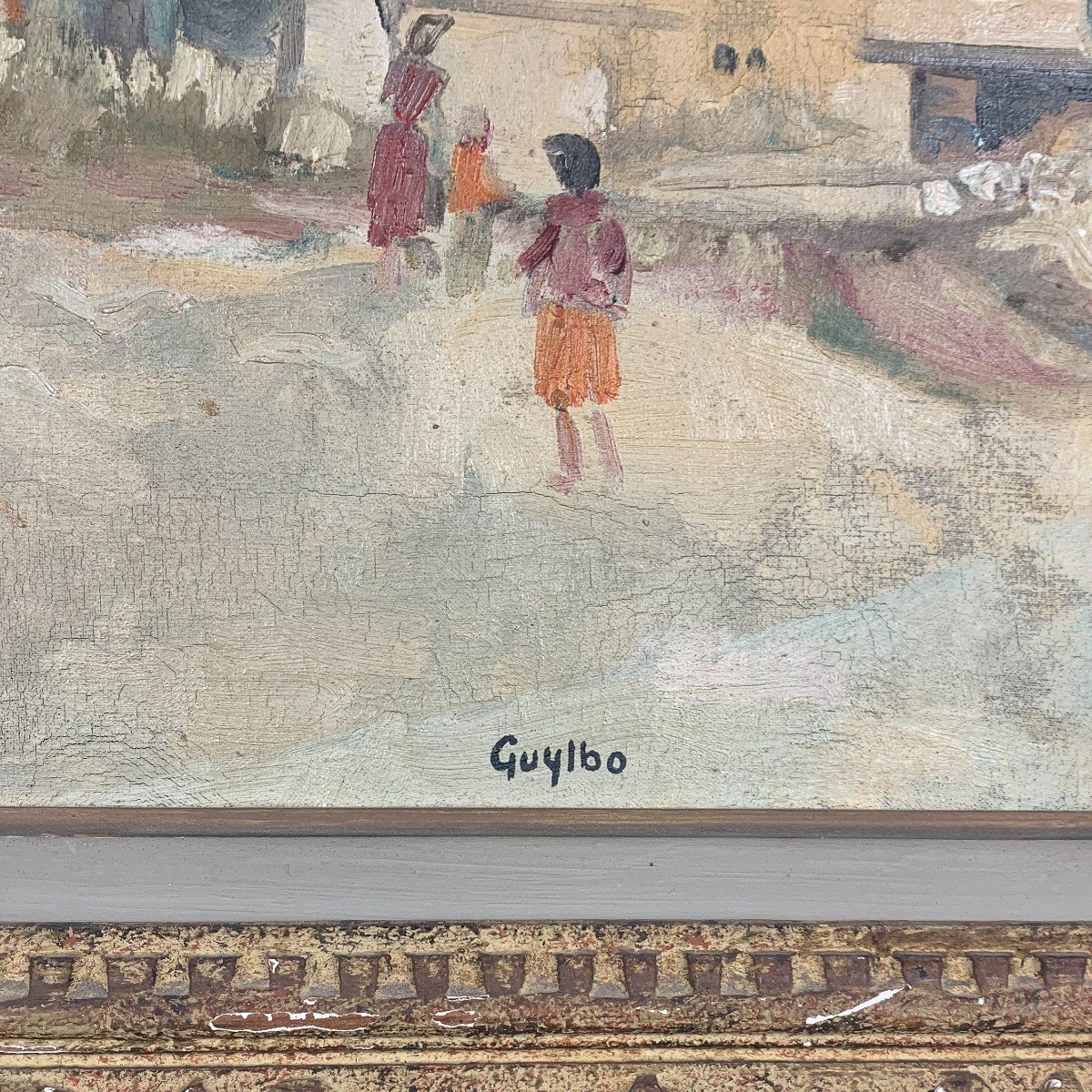 Huile Sur Toile - Vue Minaret Safed Israël - Guillaume Lebovits Dit Guylbo (1897 - ?)-photo-3