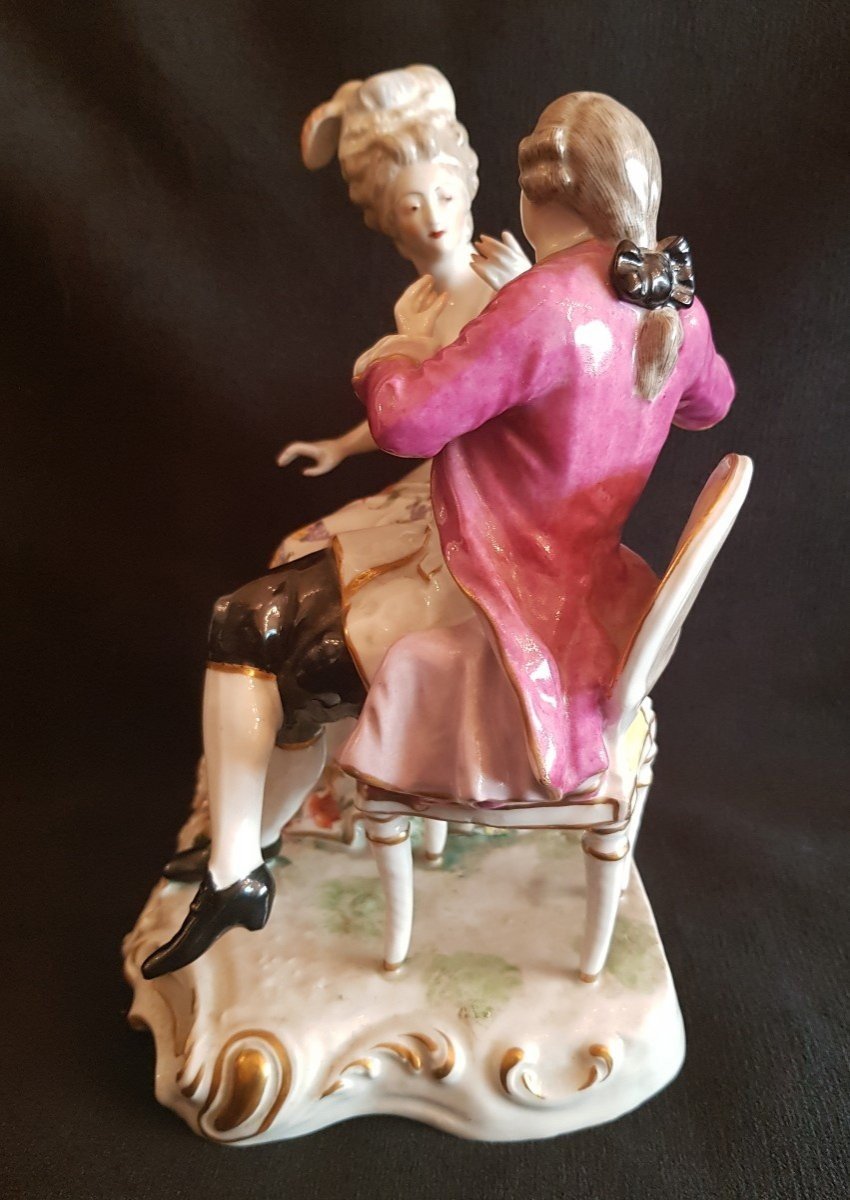Figurine En Porcelaine d'Un Couple - Samson (xixe)-photo-1