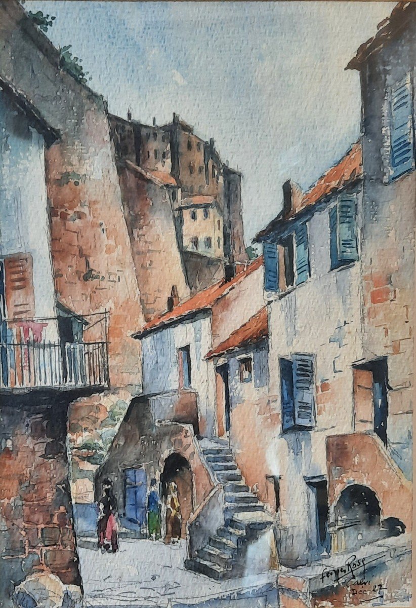 Aquarelle - Calvi - De Georges Rose (1895 -1951)