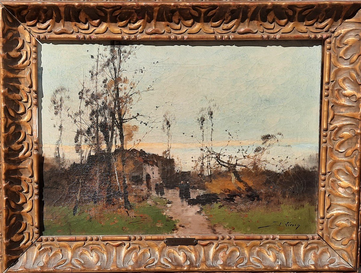 Oil On Canvas - Landscape - By J. Liévin (eugène Galien-laloue)-photo-2