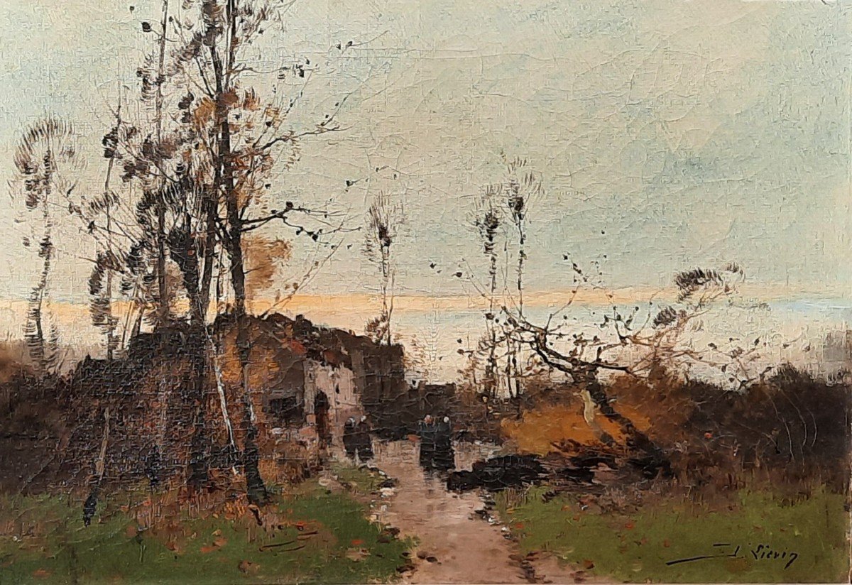 Oil On Canvas - Landscape - By J. Liévin (eugène Galien-laloue)