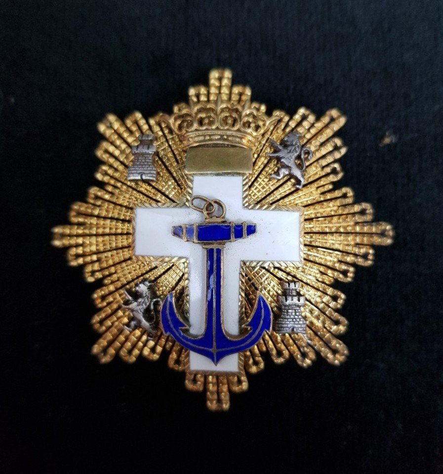 Order Of Naval Merit, Spain, Grand Cross Of The White Division (19th Century)