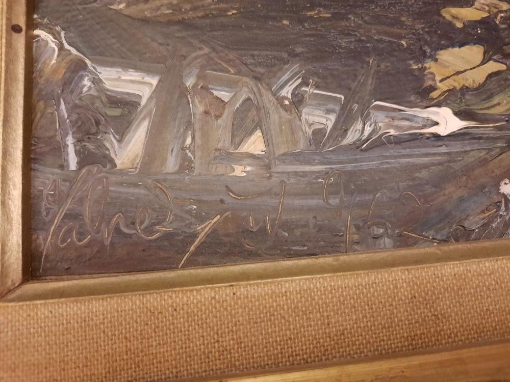 Oil On Wood - Composition - Stacha Halpern (1919 - 1969)-photo-2