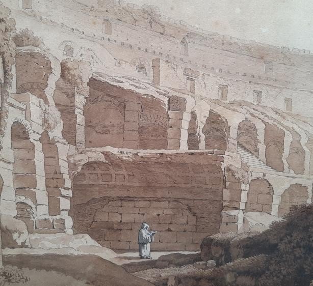 Dessin Sur Papier - Colloséo - De Wilhelm Friedrich Gmelin (1760 - 1820)-photo-3