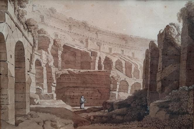 Dessin Sur Papier - Colloséo - De Wilhelm Friedrich Gmelin (1760 - 1820)