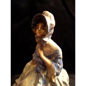 Domenico Mastroianni (1876 – 1962) - Sculpture De Femme En Céramique