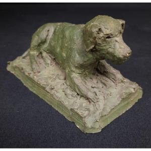 Arlette Dauchez (1932-2023) - Terre Cuite - Chien