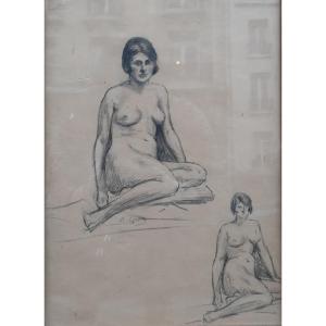 Albert Genta (1901-1989) - Drawing On Paper - Nude Study