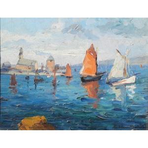 Paul Louis Mestrallet (1886-?) - Oil On Wood - Boats 