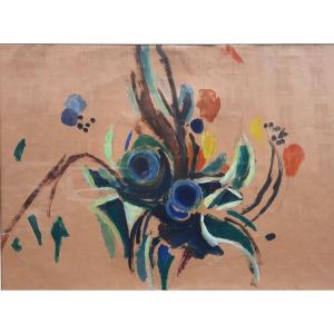 Mildred Bendall (1891-1977) - Gouache Sur Papier - Fleurs