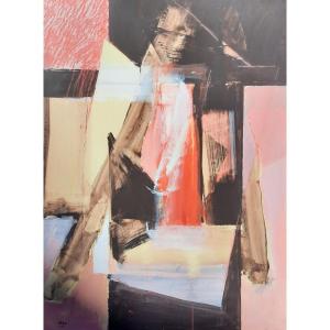 Henri Yéru (1938) - Huile sur toile - Composition