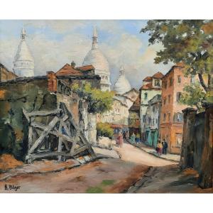 Marcel Bilger (1891-1976) - Oil On Canvas - View Of Montmartre 