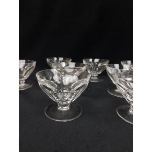 Baccarat - Série de verres coupes en cristal - Talleyrand