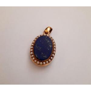 Cassolette en or et lapis lazuli 