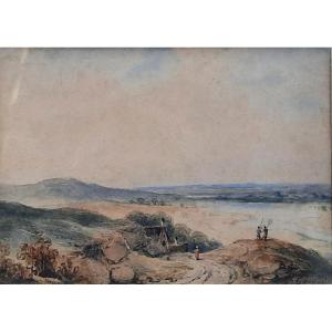 Jean-bruno Gassies (1786-1832) - Watercolor On Paper - Landscape 