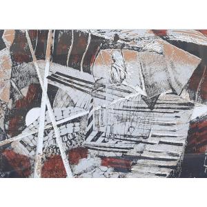 Jean François Alexandre Couy (1910–1983) - Lithographie - Composition abstraite