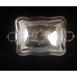 Silver-plated Metal Tray (20th Century)