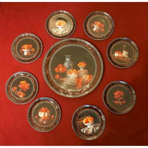 Jean-Claude CHAURAY (1934-1996) pour BERNARDAUD - Service à gateaux en porcelaine