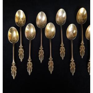 Ensemble de cuillères à moka en argent 800 