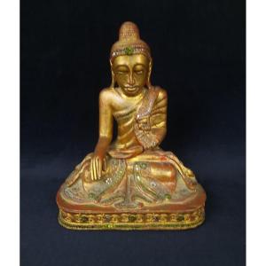 Sculpture boudha en bois 