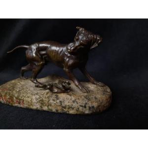 Jules Moigniez (1835-1894) - Bronze Of A Dog 