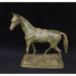Bronze Sculpture - Sealed Horse (20th Century)