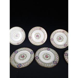 Haviland - Ensemble d'assiettes à dessert en porcelaine