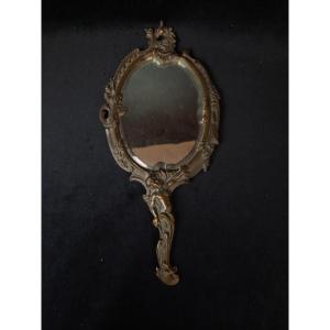 Miroir à main en bronze (XXe siècle)