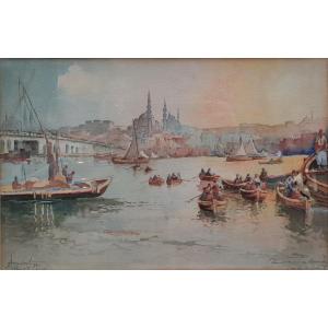 Jozef PAWLIKIEWICZ (1894-1930) - Aquarelle sur papier - Paysage