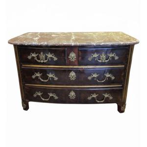 Regency-louis XIV Period (18th Century) Rosewood Veneer Chest Of Drawers