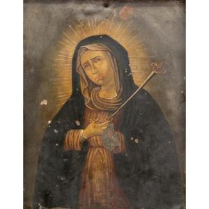 Plaquette de dévotion sur cuivre double face (XVIIIe siècle)